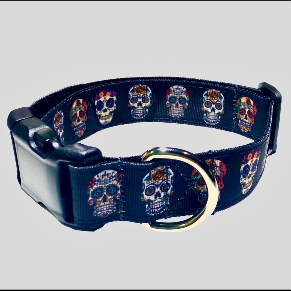 Sugar Skull Dog Collar